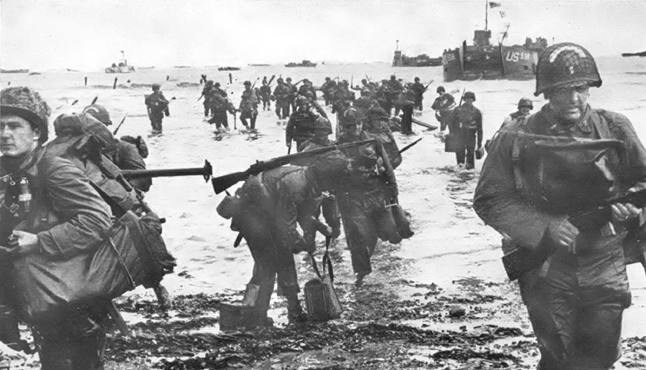 3rd Armored Division lands at Omaha Beach, June 23. 1944.