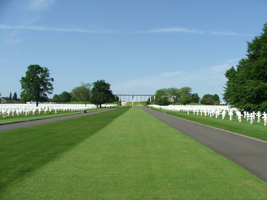 A view from the back of the cemetery