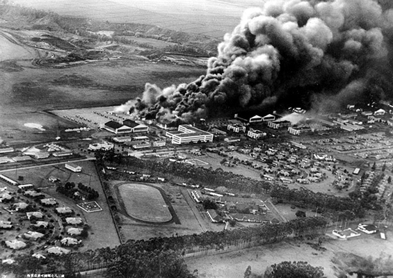 Wheeler Field after the attack