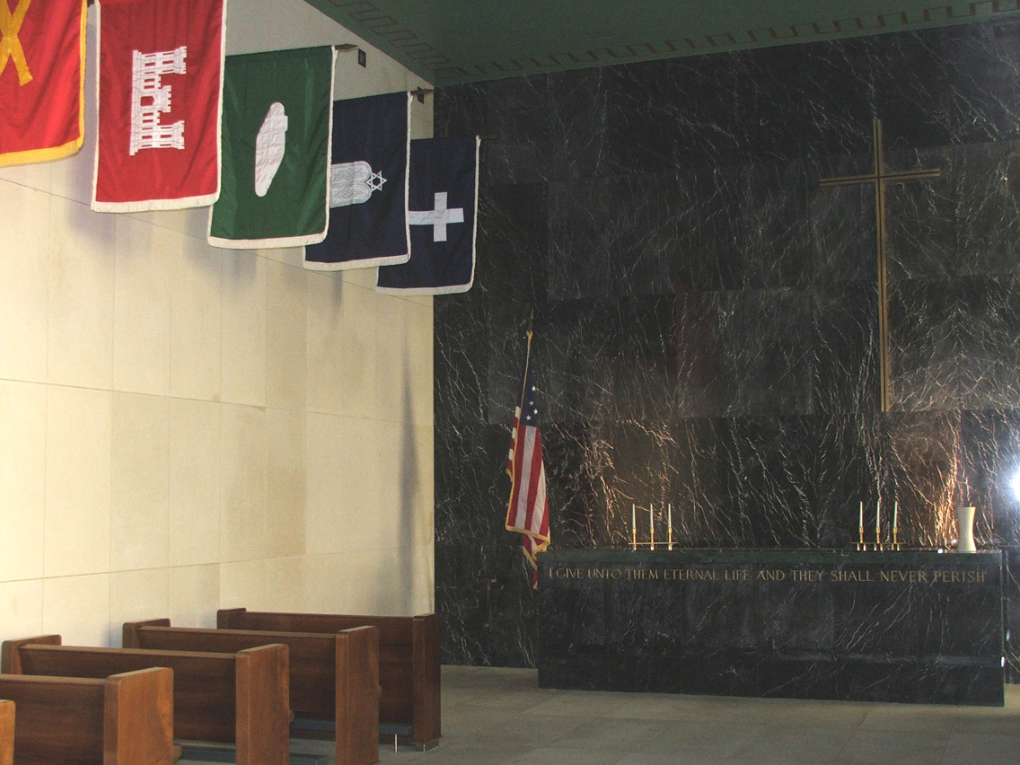 Inside the Cememteries Chapel